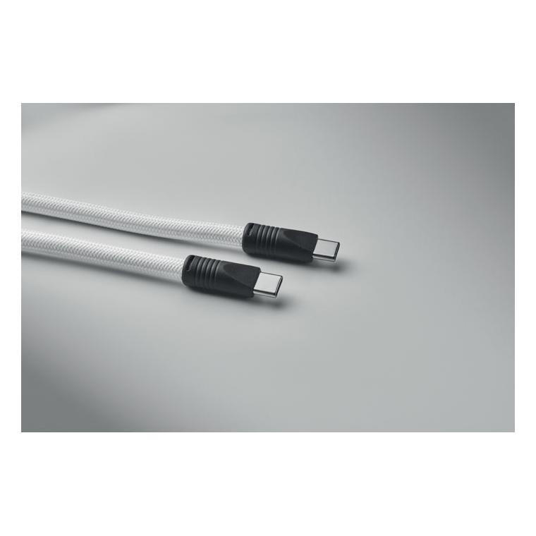 Lanyard cu încărcare 60W și date Cocharge Alb