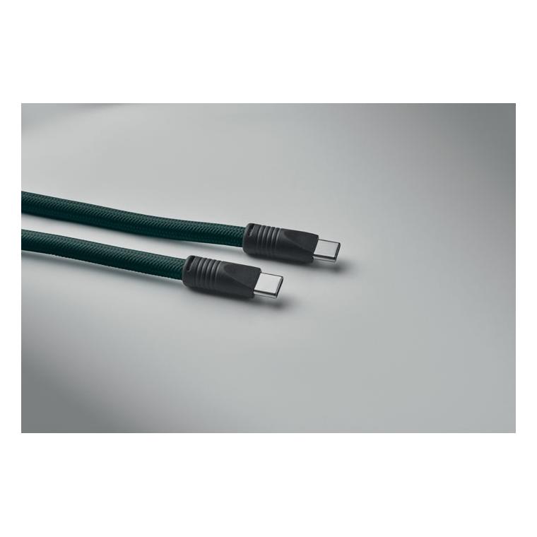Lanyard cu încărcare 60W și date Cocharge Verde Inchis