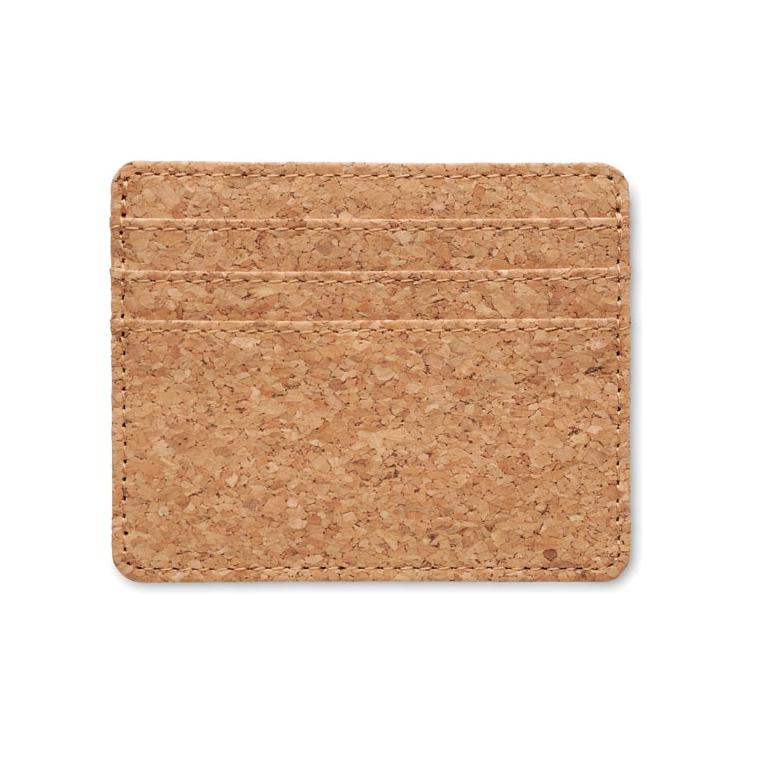 Suport carduri din plută cu protecție RFID Wallk Bej