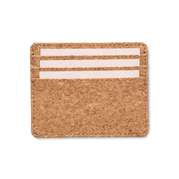Suport carduri din plută cu protecție RFID Wallk Bej