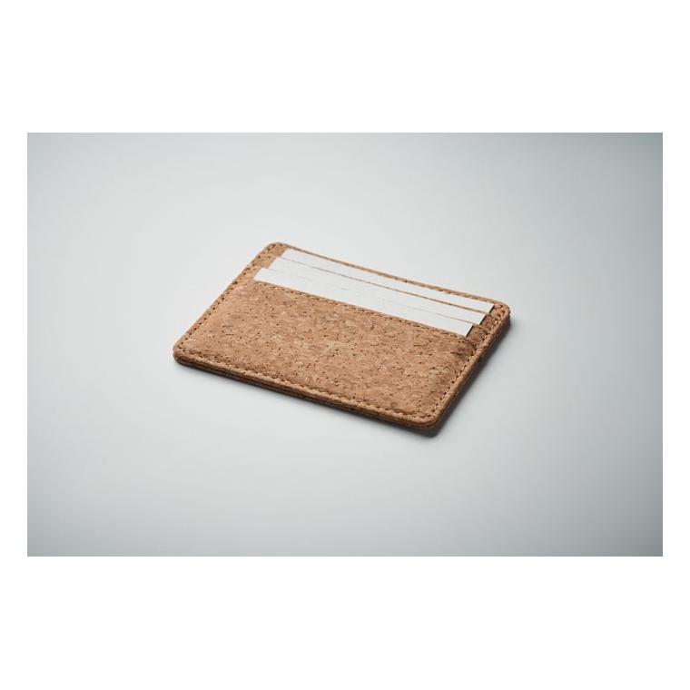 Suport carduri din plută cu protecție RFID Wallk Bej