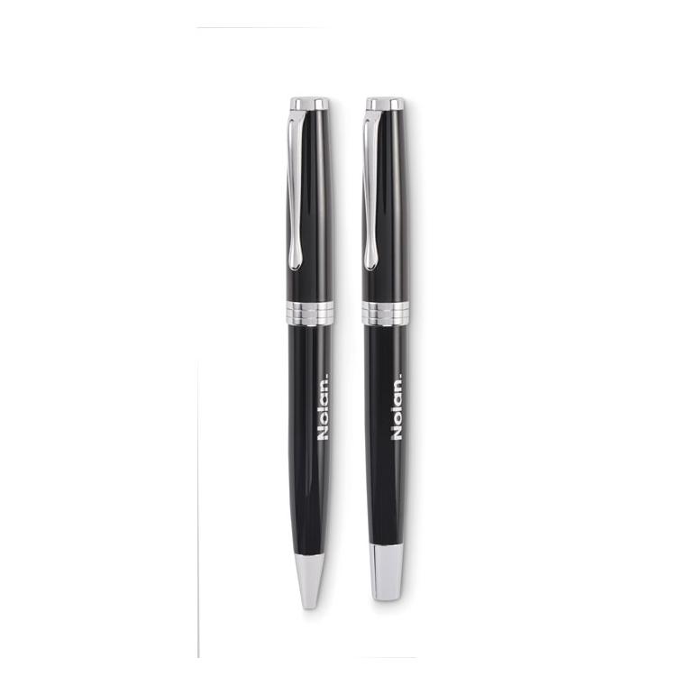 Set stilou cu bilă și roller Lyon Set Negru