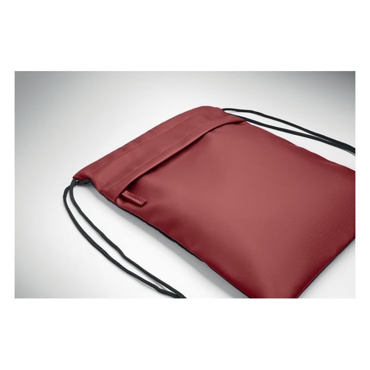 Rucsac cu șnur din RPET 600D Bangkok Bag Vișiniu