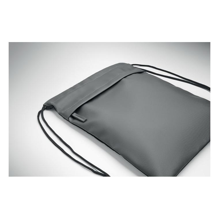 Rucsac cu șnur din RPET 600D Bangkok Bag Gri închis