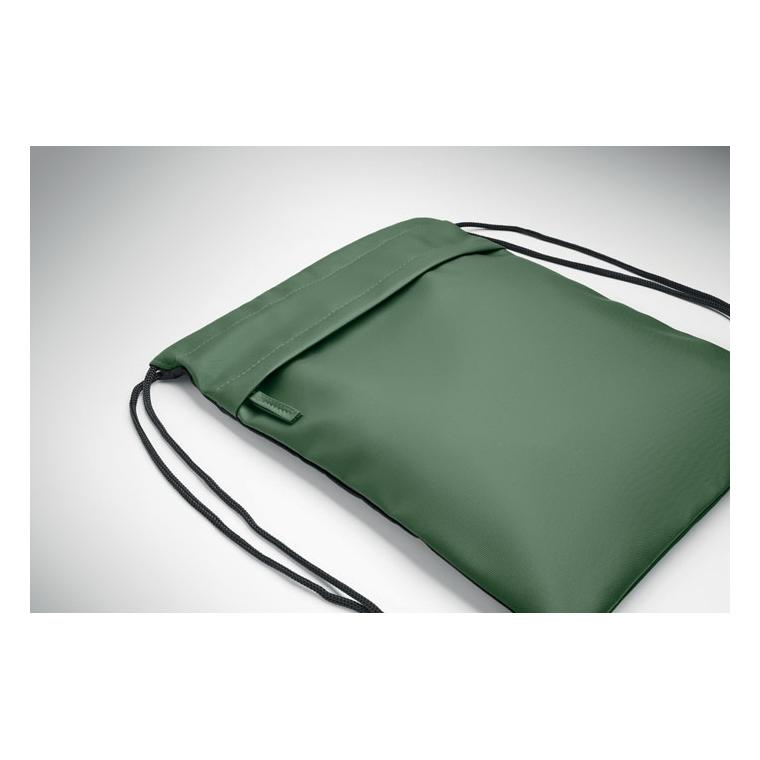 Rucsac cu șnur din RPET 600D Bangkok Bag Verde Inchis