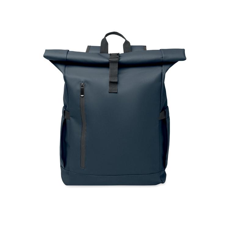 Rucsac laptop rolltop din RPET 600D Bangkok Roll Albastru