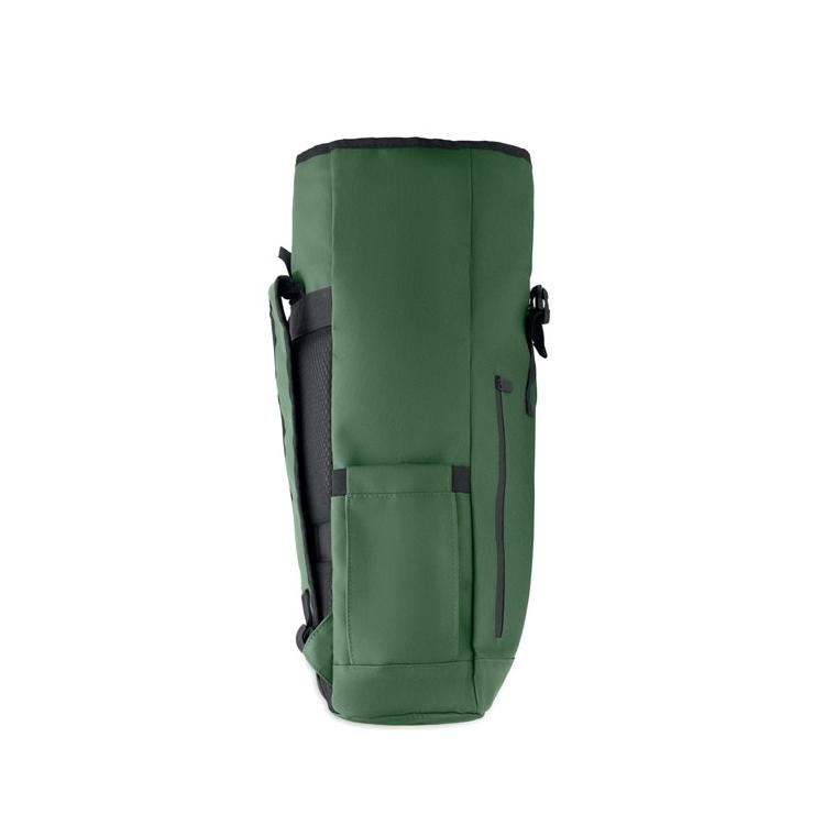Rucsac laptop rolltop din RPET 600D Bangkok Roll Verde Inchis