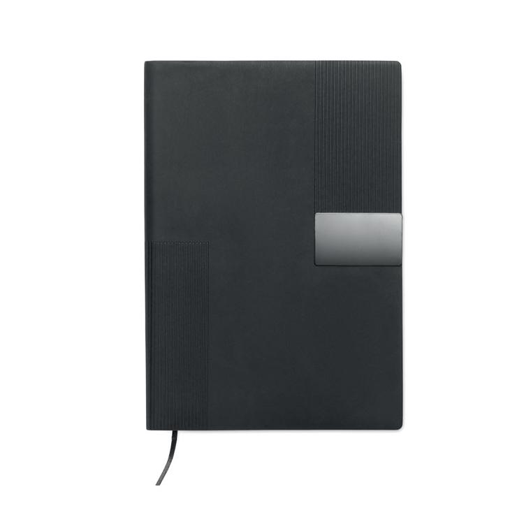 Notebook A5 din PU Treze Negru