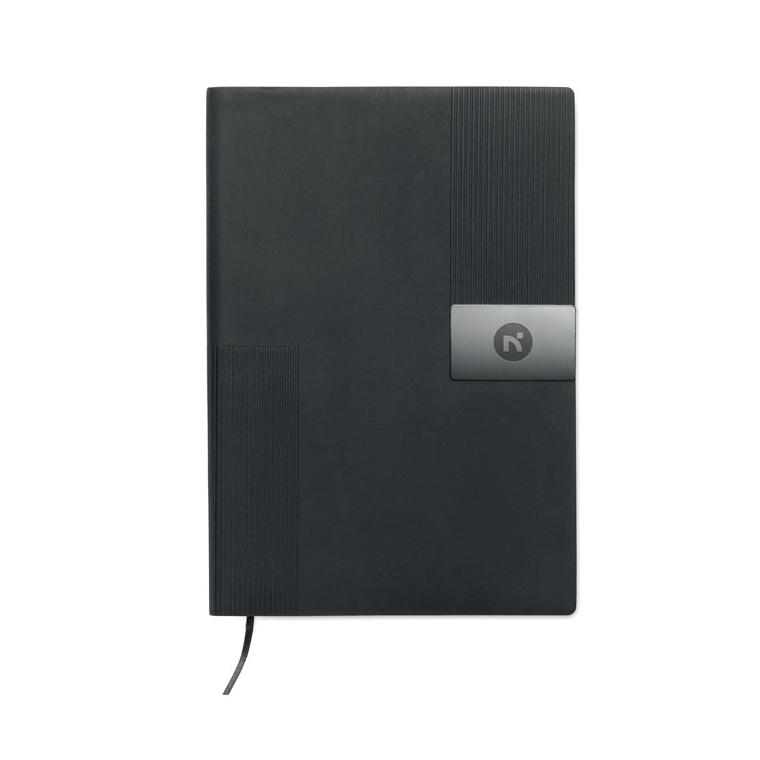 Notebook A5 din PU Treze Negru