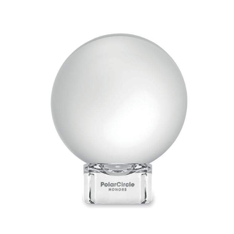 Trofeu rotund din sticlă Glassward Transparent