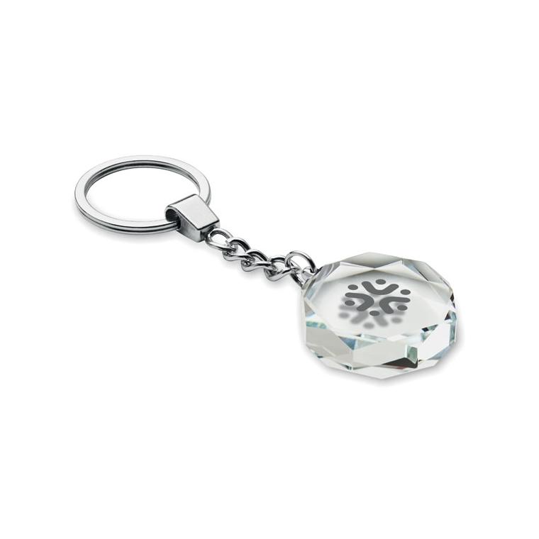Breloc trofeu rotund din sticlă Roundward Transparent