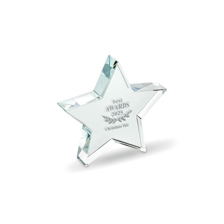 Trofeu stea din sticlă Starward Transparent