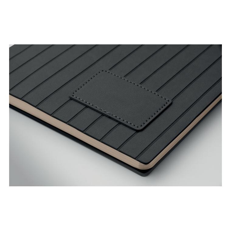 Notebook A5 din PU fumuriu Tintray Negru