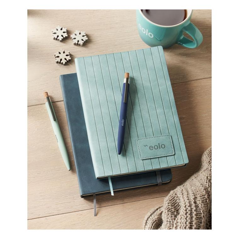 Notebook A5 din PU fumuriu Tintray Petrol