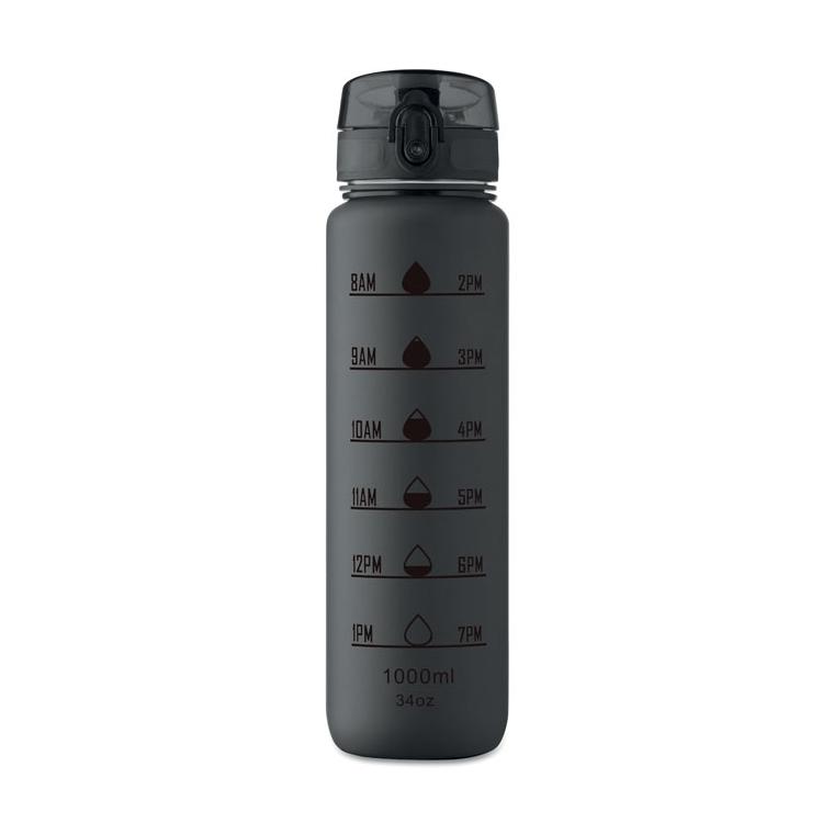 Sticlă sport din RPET Isforden Mark, 1 L Negru