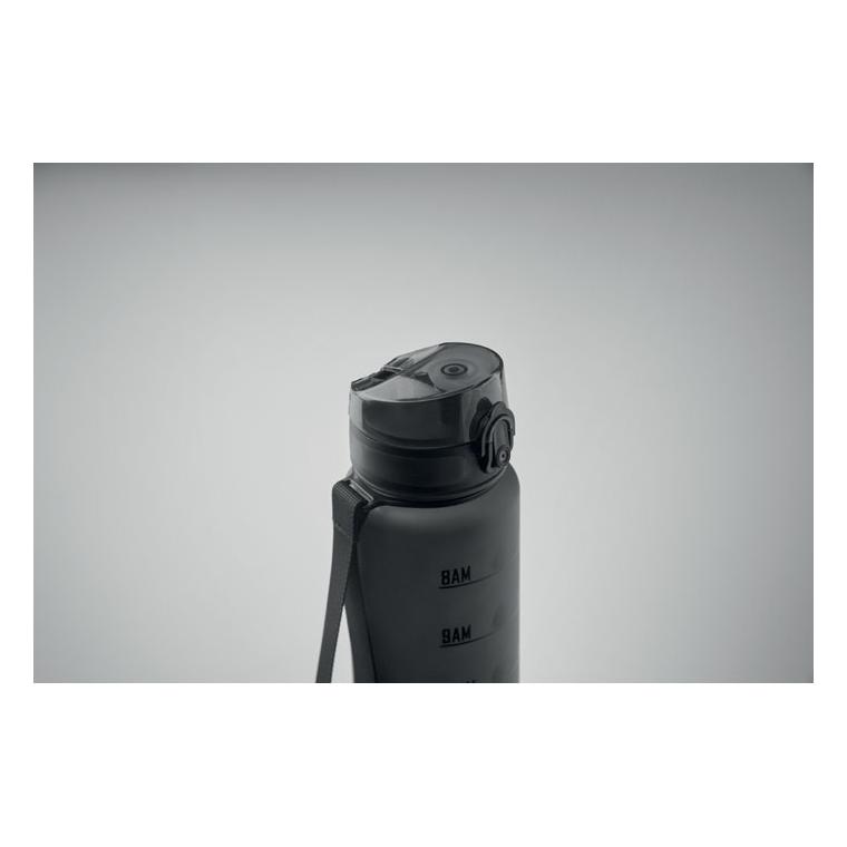Sticlă sport din RPET Isforden Mark, 1 L Negru