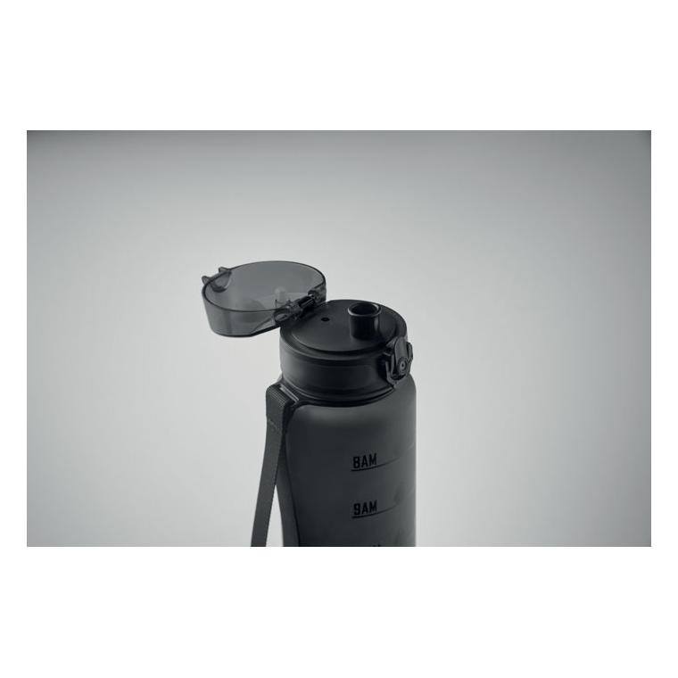 Sticlă sport din RPET Isforden Mark, 1 L Negru