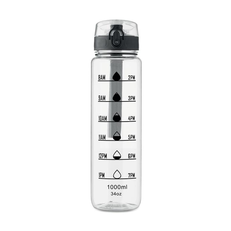 Sticlă sport din RPET Isforden Mark, 1 L Transparent