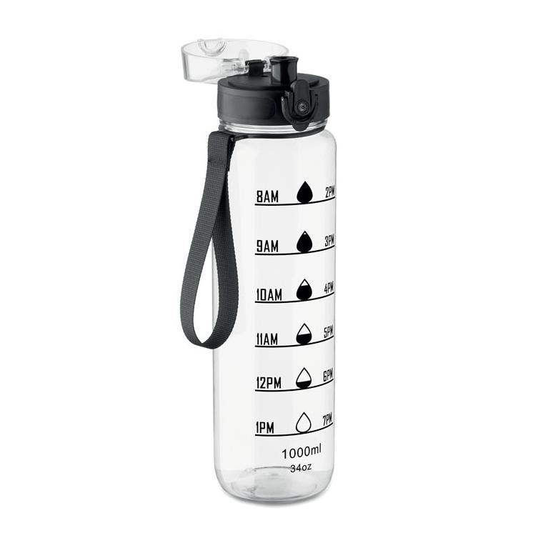 Sticlă sport din RPET Isforden Mark, 1 L Transparent