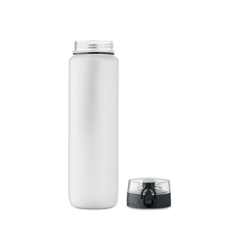 Sticlă sport din RPET Isforden Mark, 1 L Alb transparent