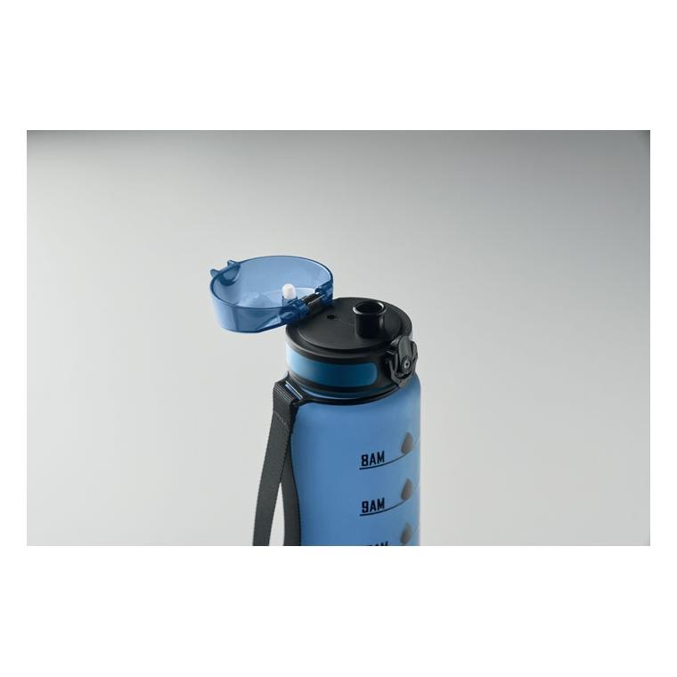 Sticlă sport din RPET Isforden Mark, 1 L Albastru deschis transparent