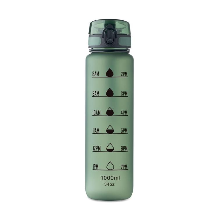 Sticlă sport din RPET Isforden Mark, 1 L Verde Inchis