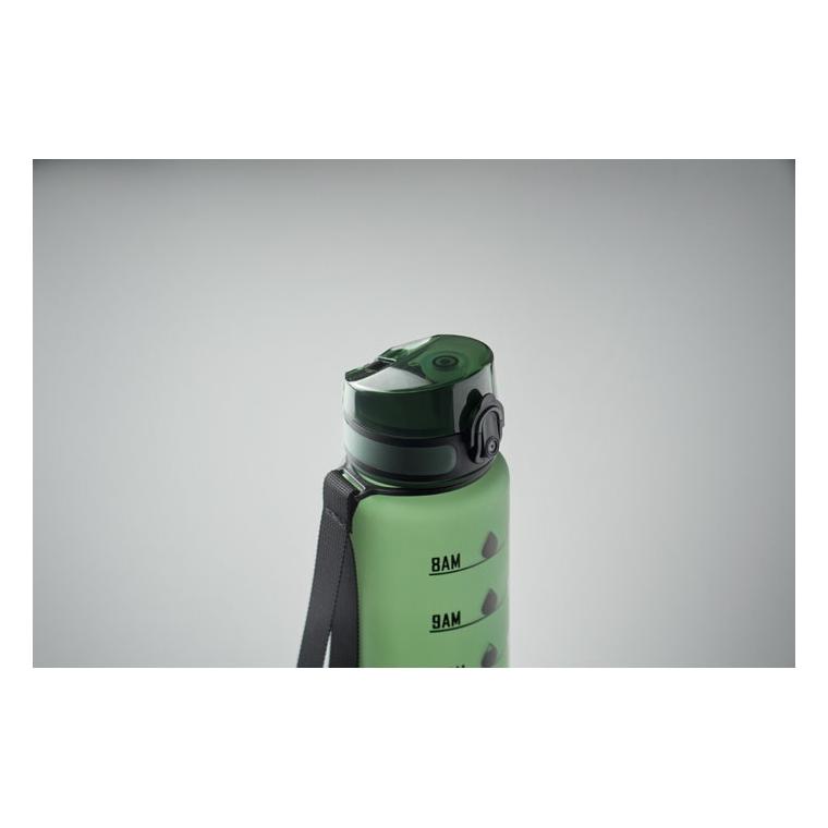 Sticlă sport din RPET Isforden Mark, 1 L Verde Inchis