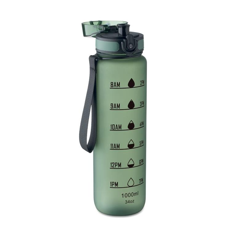 Sticlă sport din RPET Isforden Mark, 1 L Verde Inchis