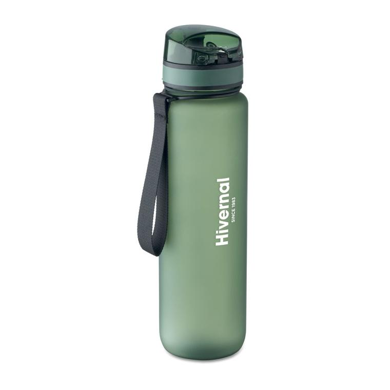 Sticlă sport din RPET Isforden Mark, 1 L Verde Inchis