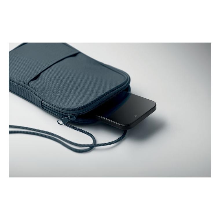 Borsetă crossbody din RPET Korovin Pouch Albastru