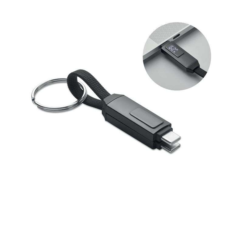 Breloc cu cablu de încărcare Keysto, 60W