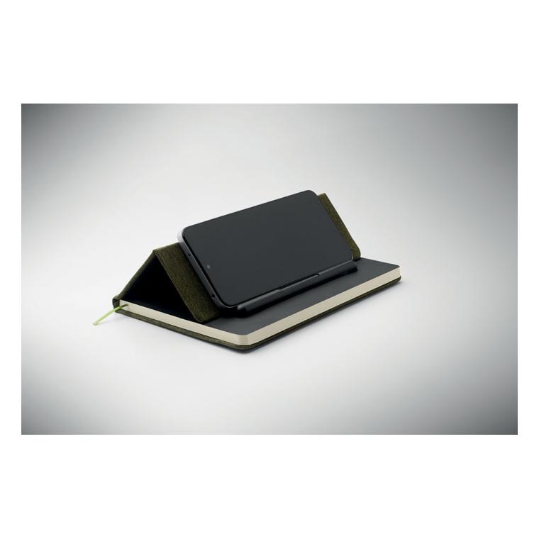 Notebook A5 cu suport pentru telefon Rinbook Verde Inchis