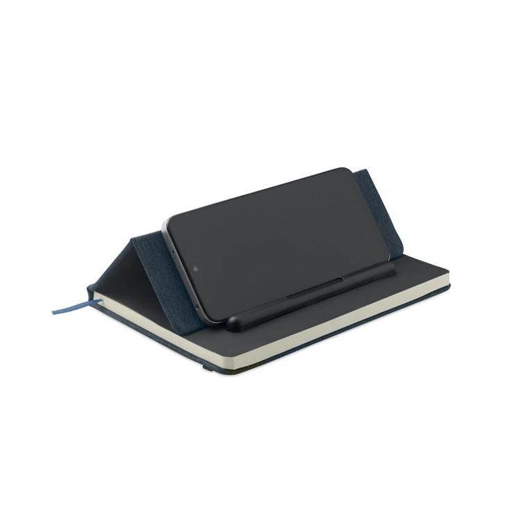 Notebook A5 cu suport pentru telefon Rinbook Navy 