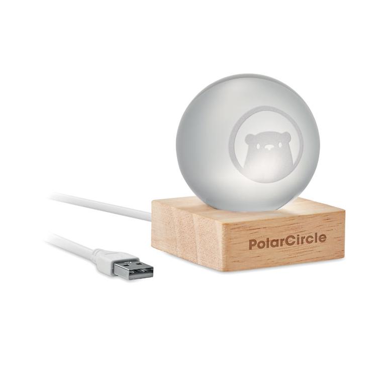 Glob de sticlă cu LED Light Natur