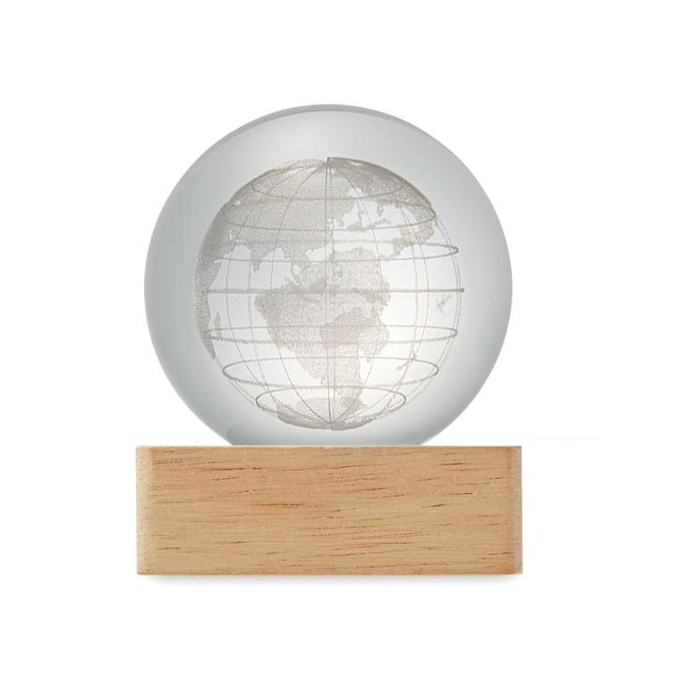 Glob de sticlă cu LED Globe Light Natur