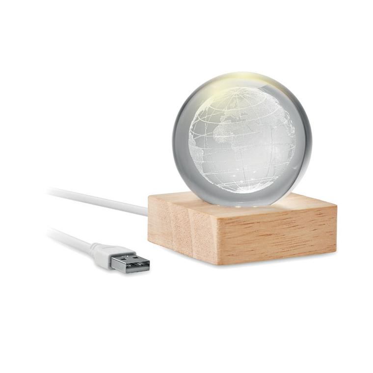 Glob de sticlă cu LED Globe Light Natur