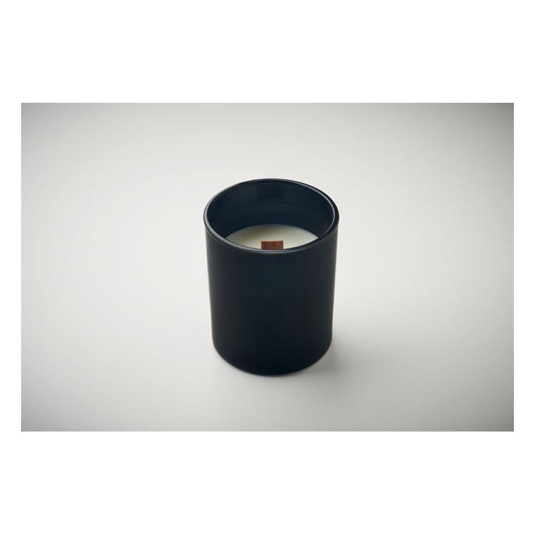 Lumânare din ceară vegetală Kivas Wood, 80 g Negru