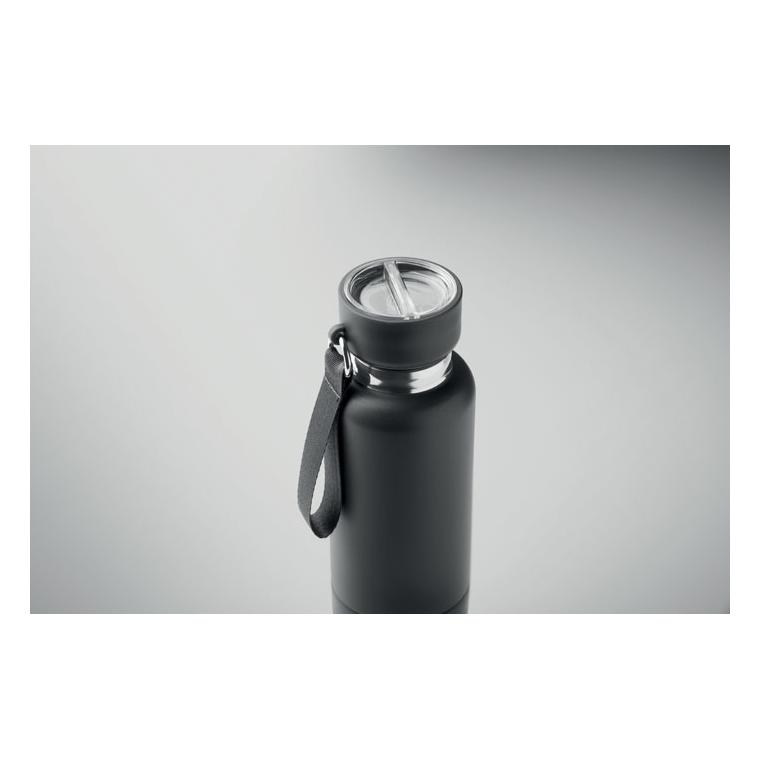 Sticlă cu perete dublu Noeka, 500 ml Negru