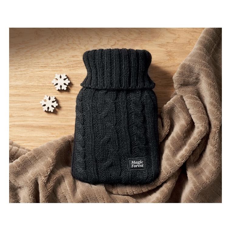 Sticlă pentru apă caldă Toasty, 400 ml Negru