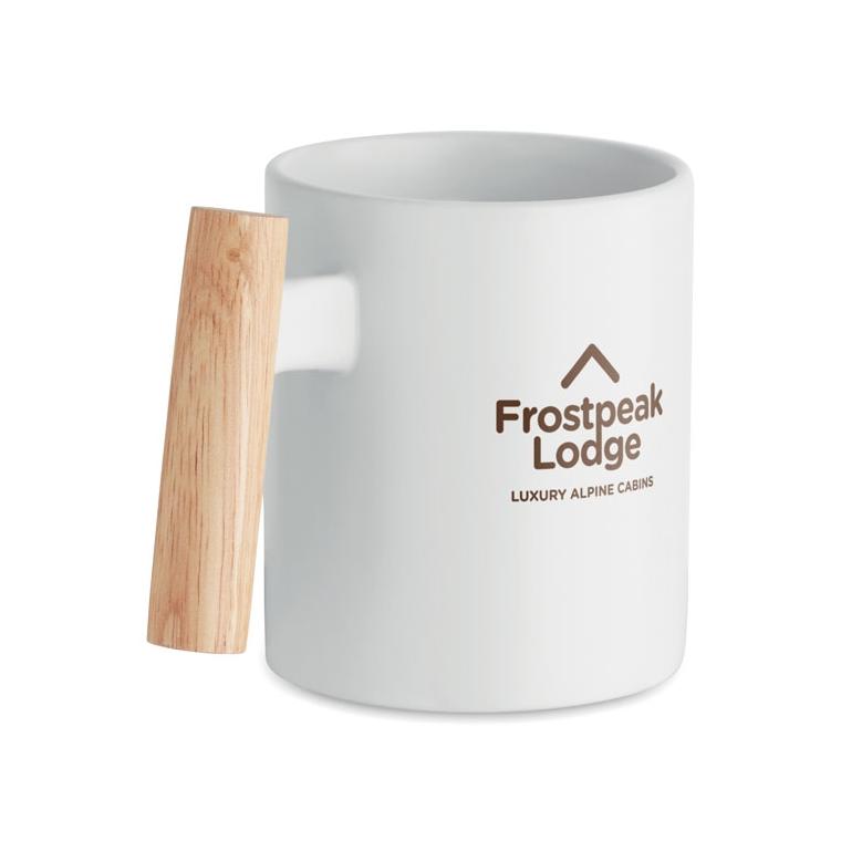 Cană ceramică Crenate, 320 ml Alb