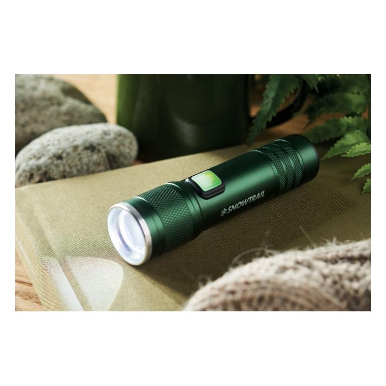 Lanternă COB reîncărcabilă Flashra Verde Inchis