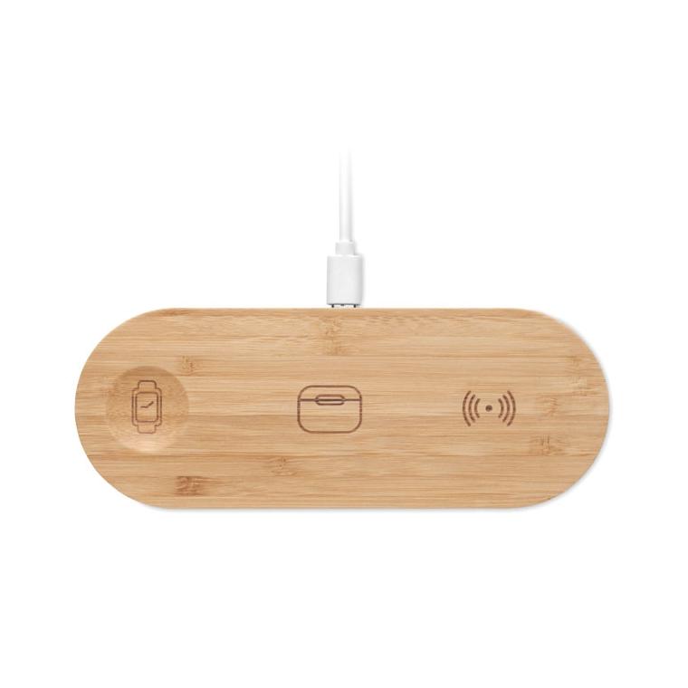 Încărcător wireless 3 în 1 Recpad, 15W Natur