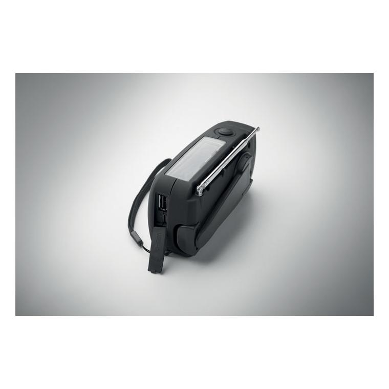 Radio portabil cu lanternă LED Onda Negru