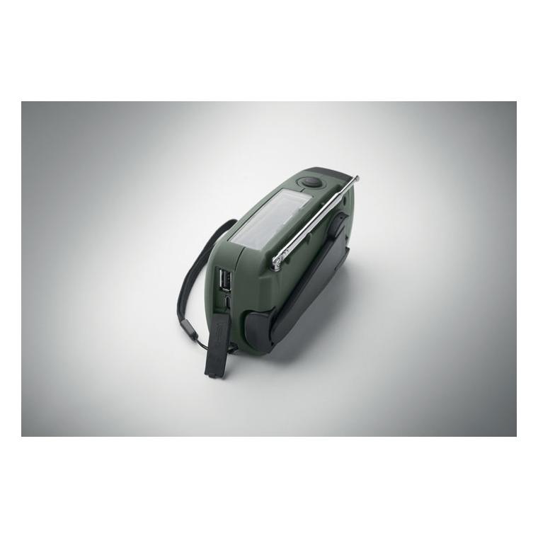 Radio portabil cu lanternă LED Onda Verde Inchis