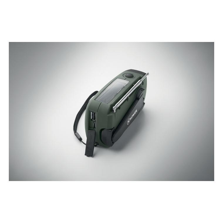 Radio portabil cu lanternă LED Onda Verde Inchis