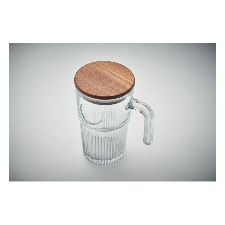 Cană din sticlă Vitrio Jar, 450 ml Transparent
