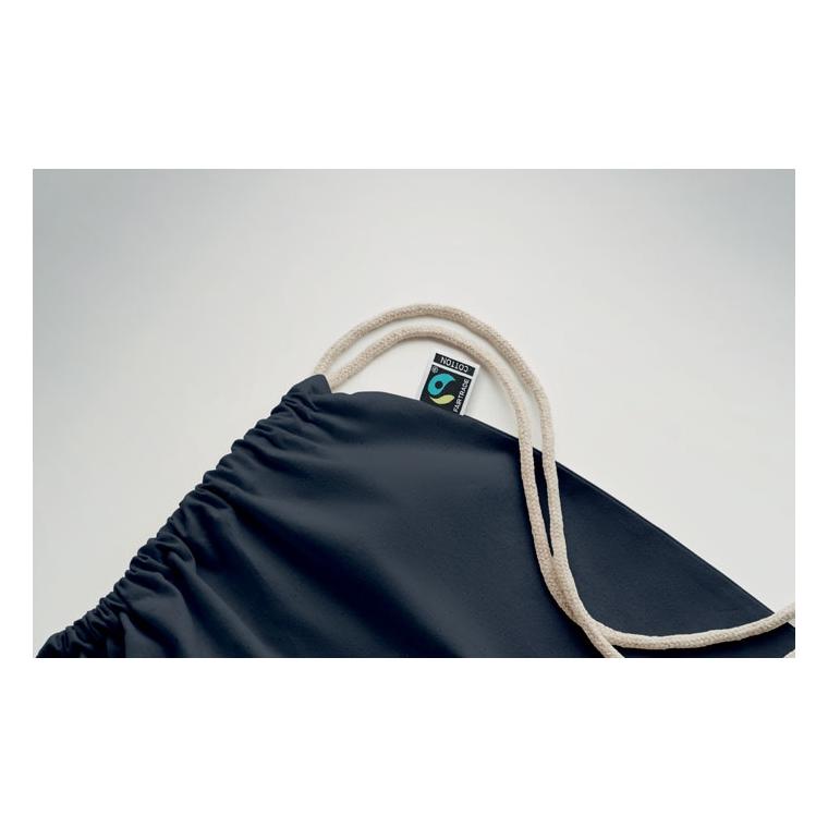 Rucsac cu șnur Fairtrade Osole Draw Colours, 180 g/m² Albastru