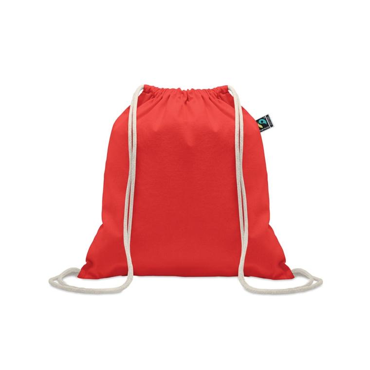 Rucsac cu șnur Fairtrade Osole Draw Colours, 180 g/m² Roșu