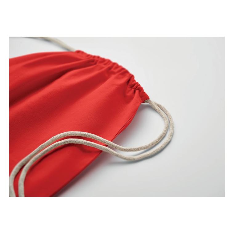 Rucsac cu șnur Fairtrade Osole Draw Colours, 180 g/m² Roșu