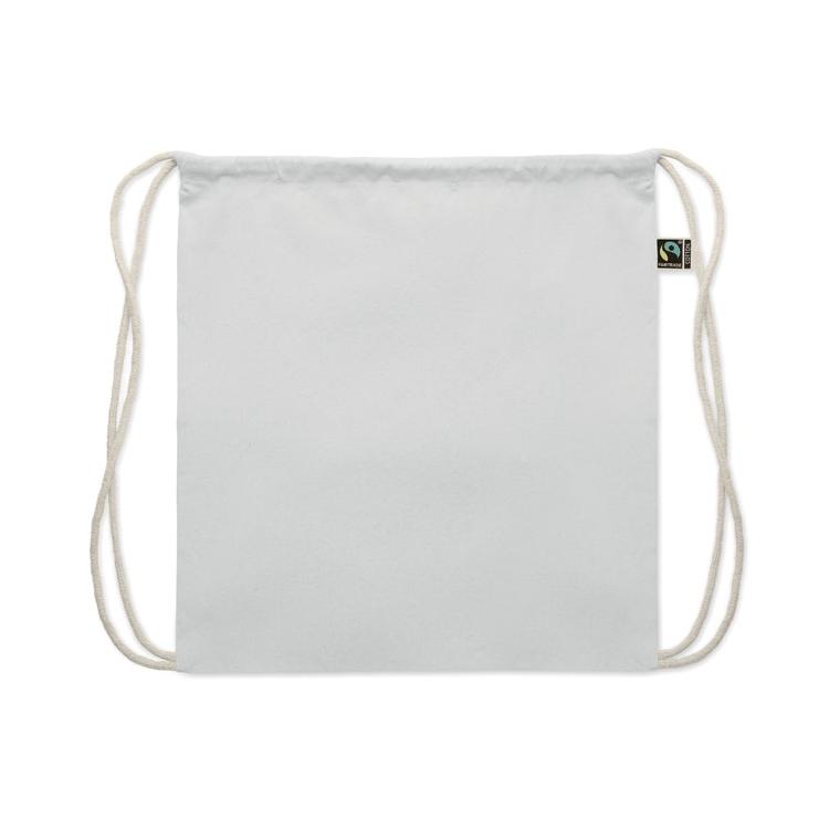 Rucsac cu șnur Fairtrade Osole Draw Colours, 180 g/m² Alb